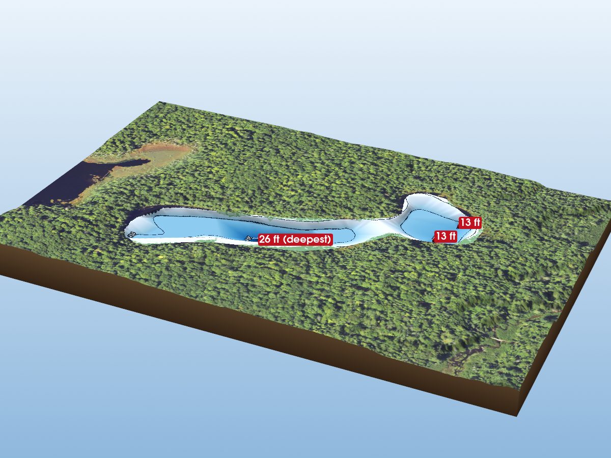 Depth map of Porky Lake (North)