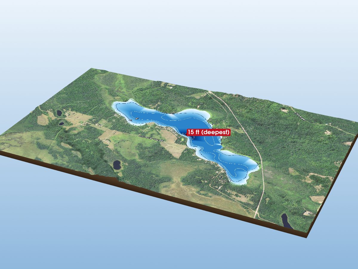 Depth map of Portage Lake
