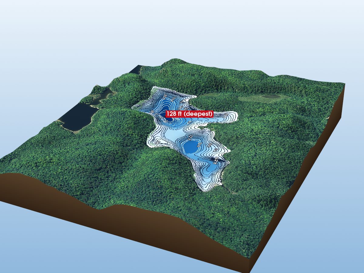 Depth map of Portage Lake