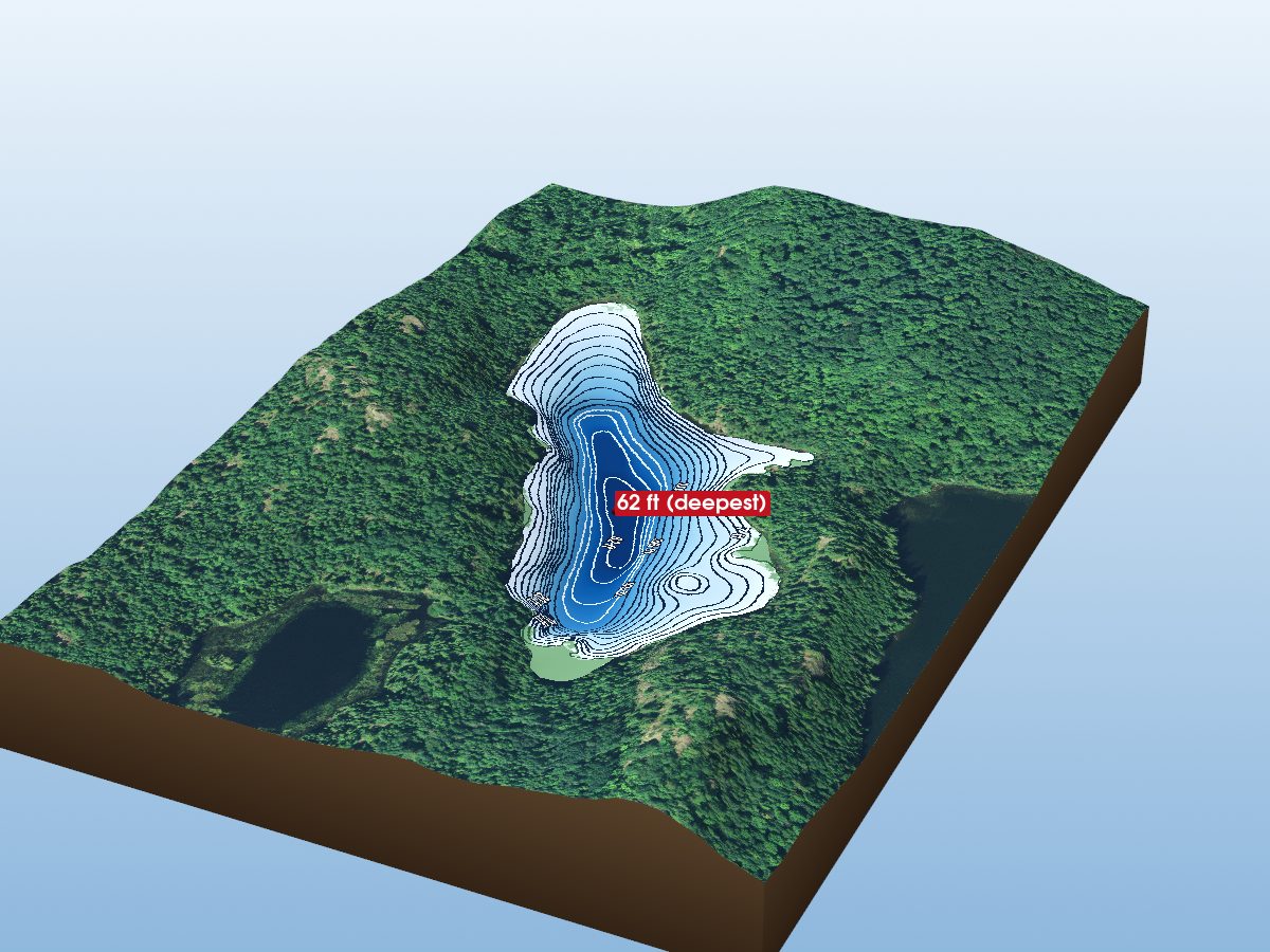 Depth map of Portage Lake
