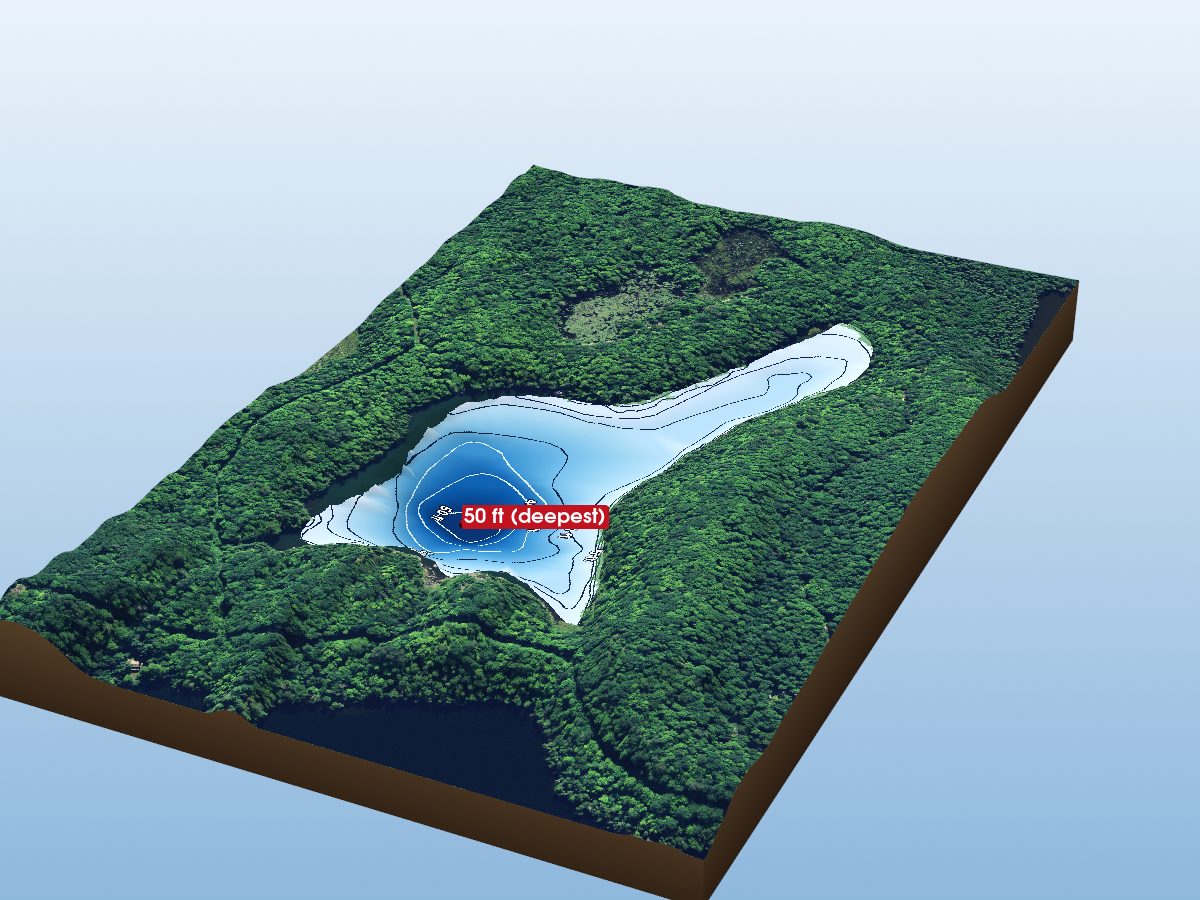 Depth map of Portage Lake