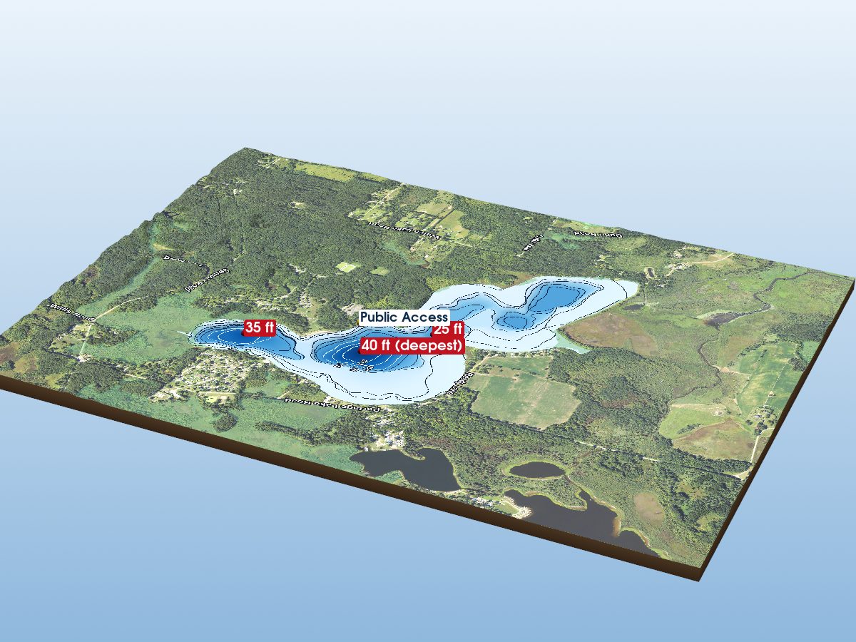 Depth map of Portage Lake