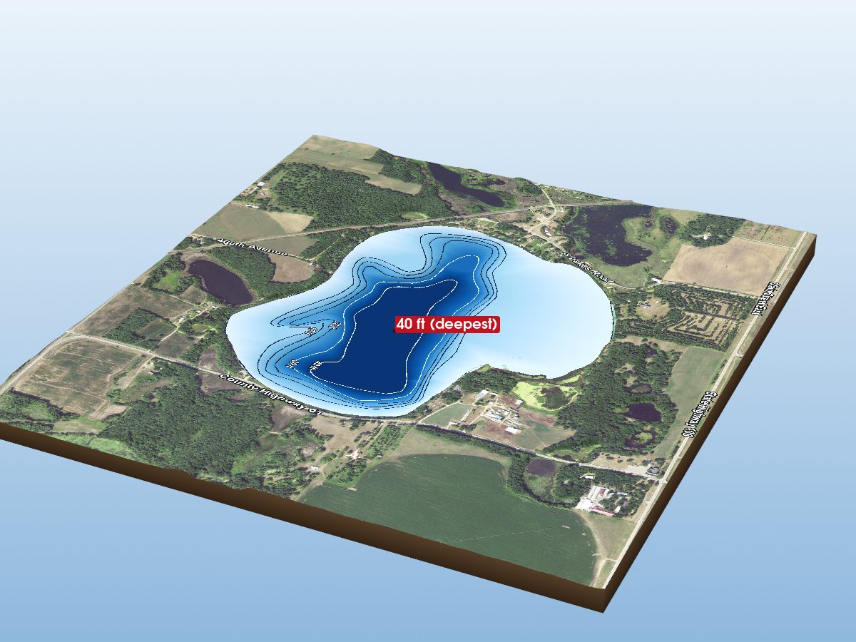 Depth map of Portage Lake (main bay)