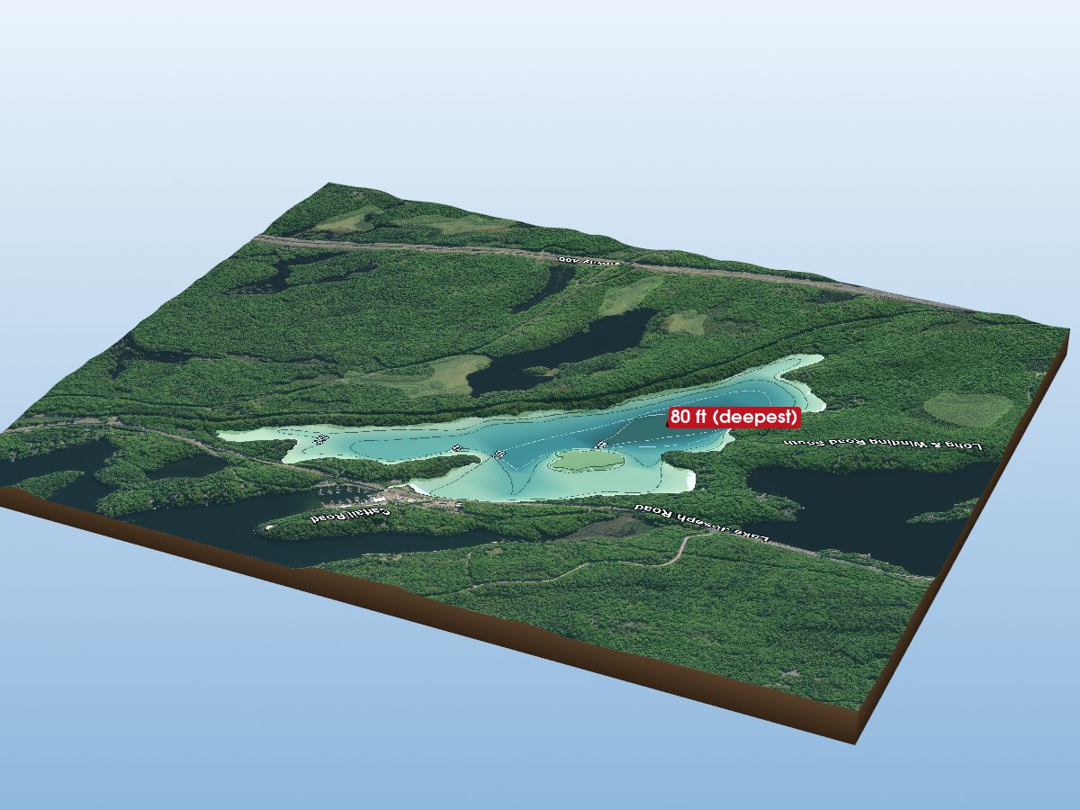 Depth map of Portage Lake