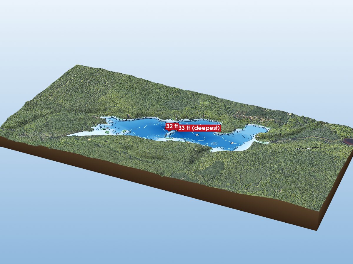 Depth map of Porter Lake