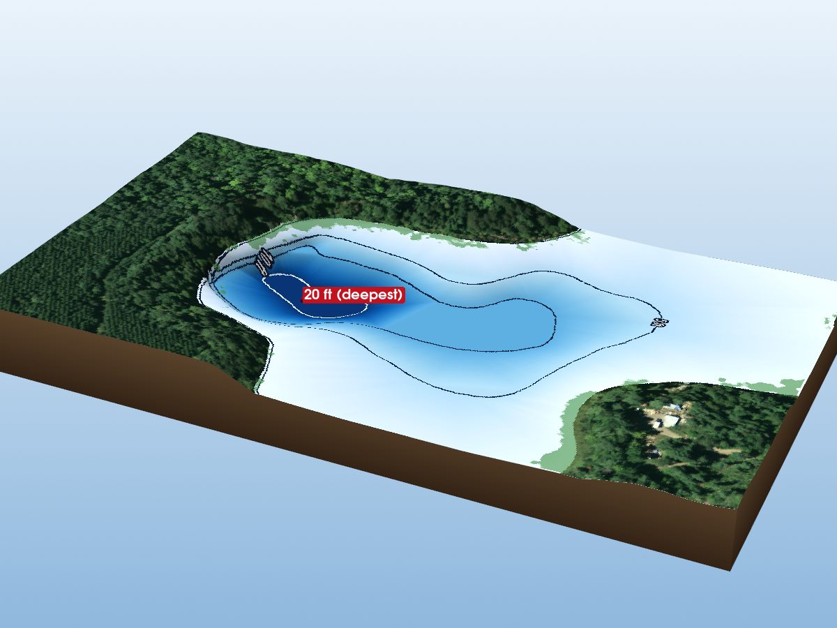 Depth map of Porter Lake