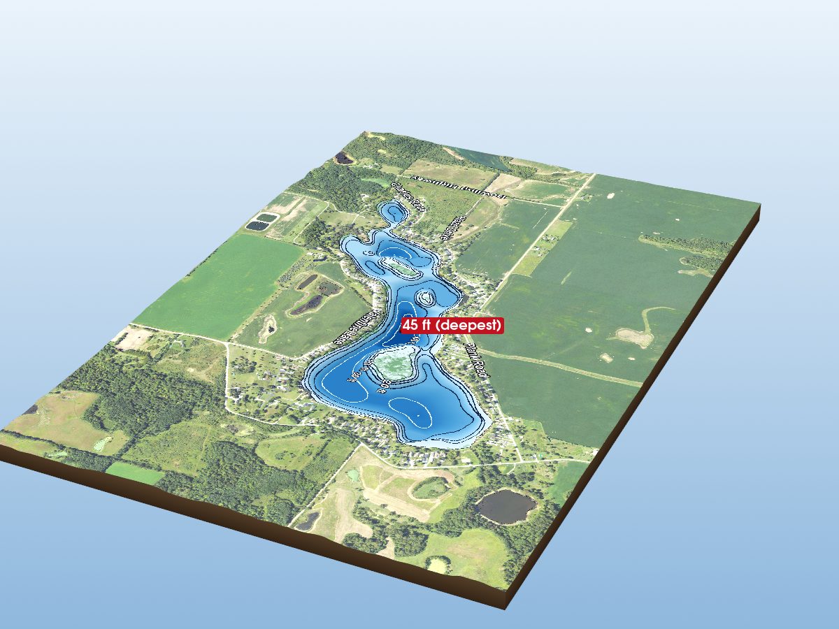 Depth map of Posey Lake