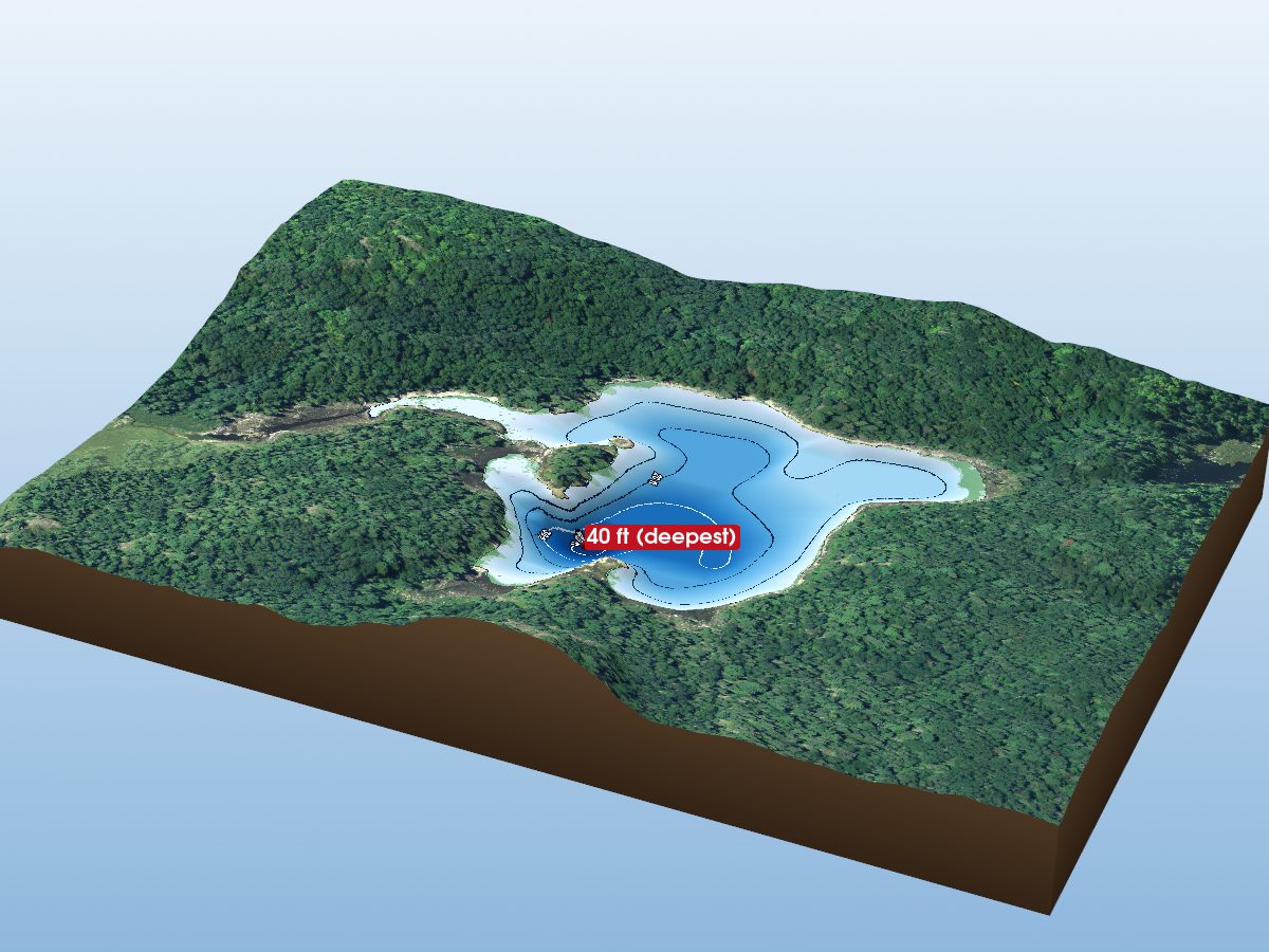 Depth map of Post Lake