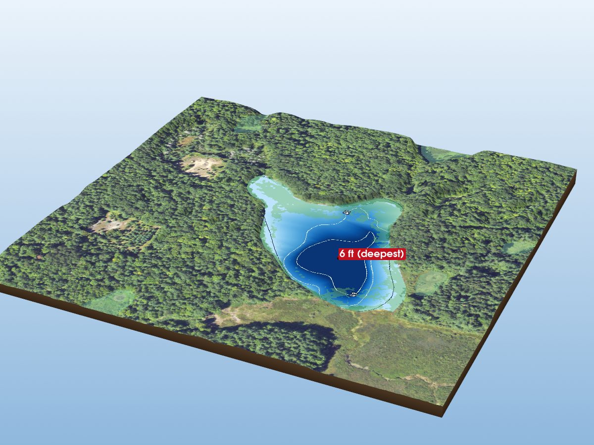 Depth map of Post Lake