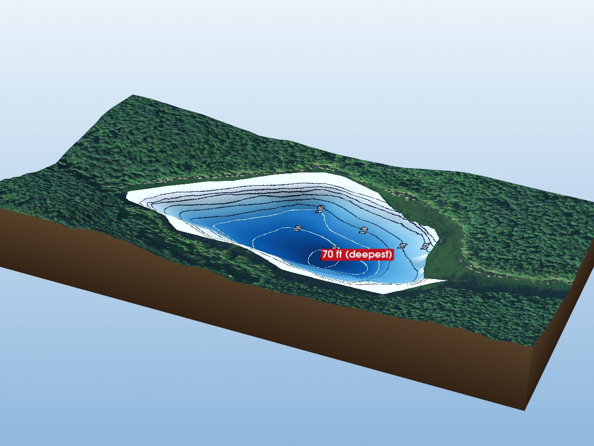 Depth map of Pot Hole Lake