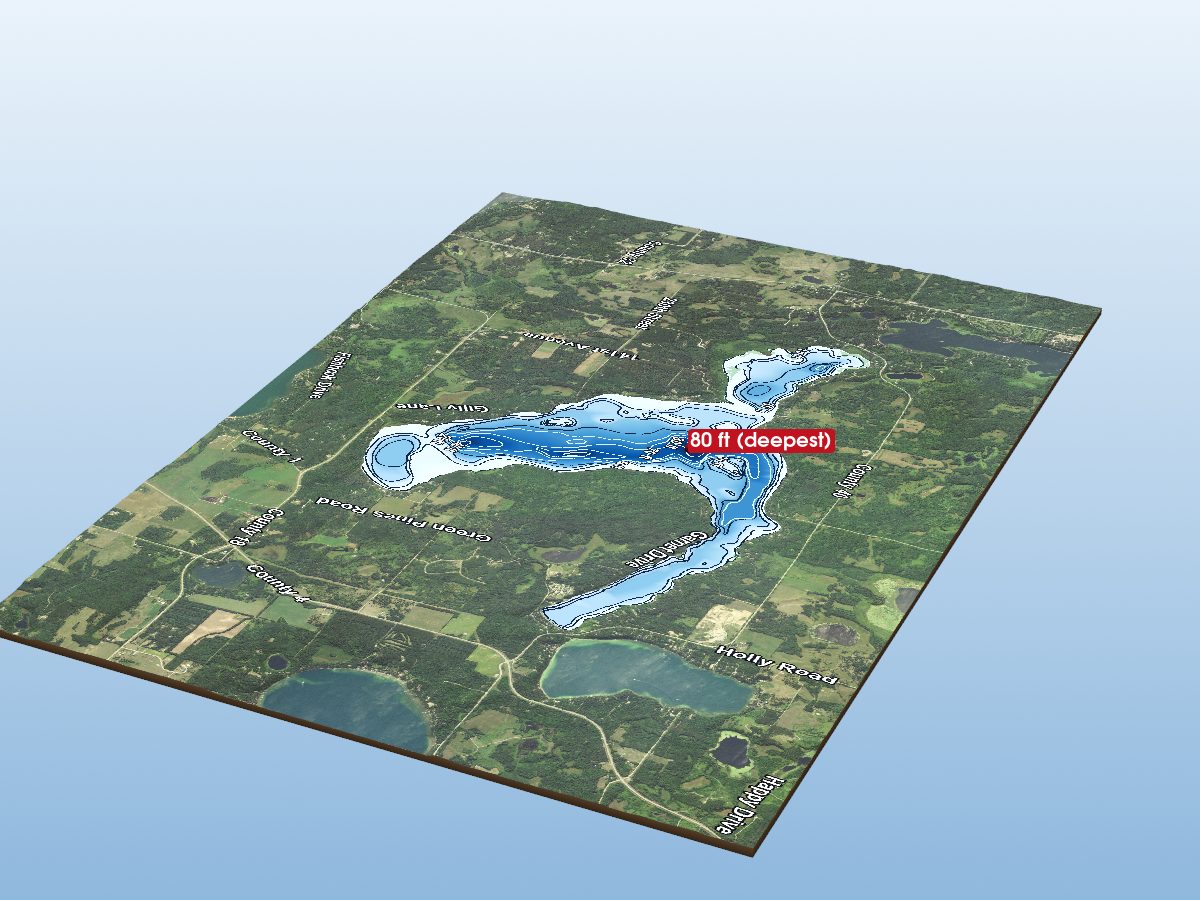 Depth map of Potato Lake