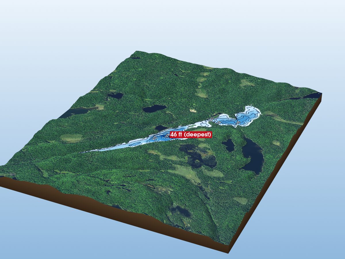 Depth map of Potter Lake
