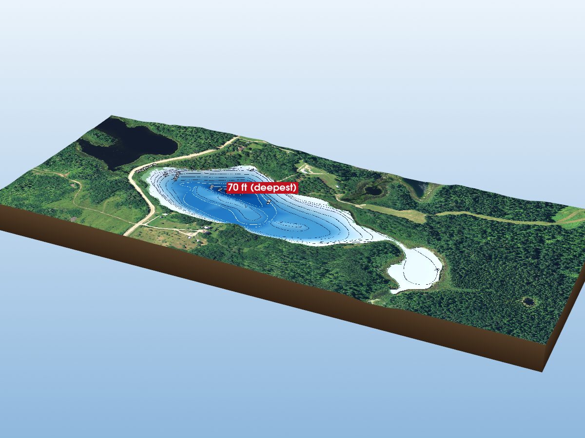 Depth map of Potvin Lake