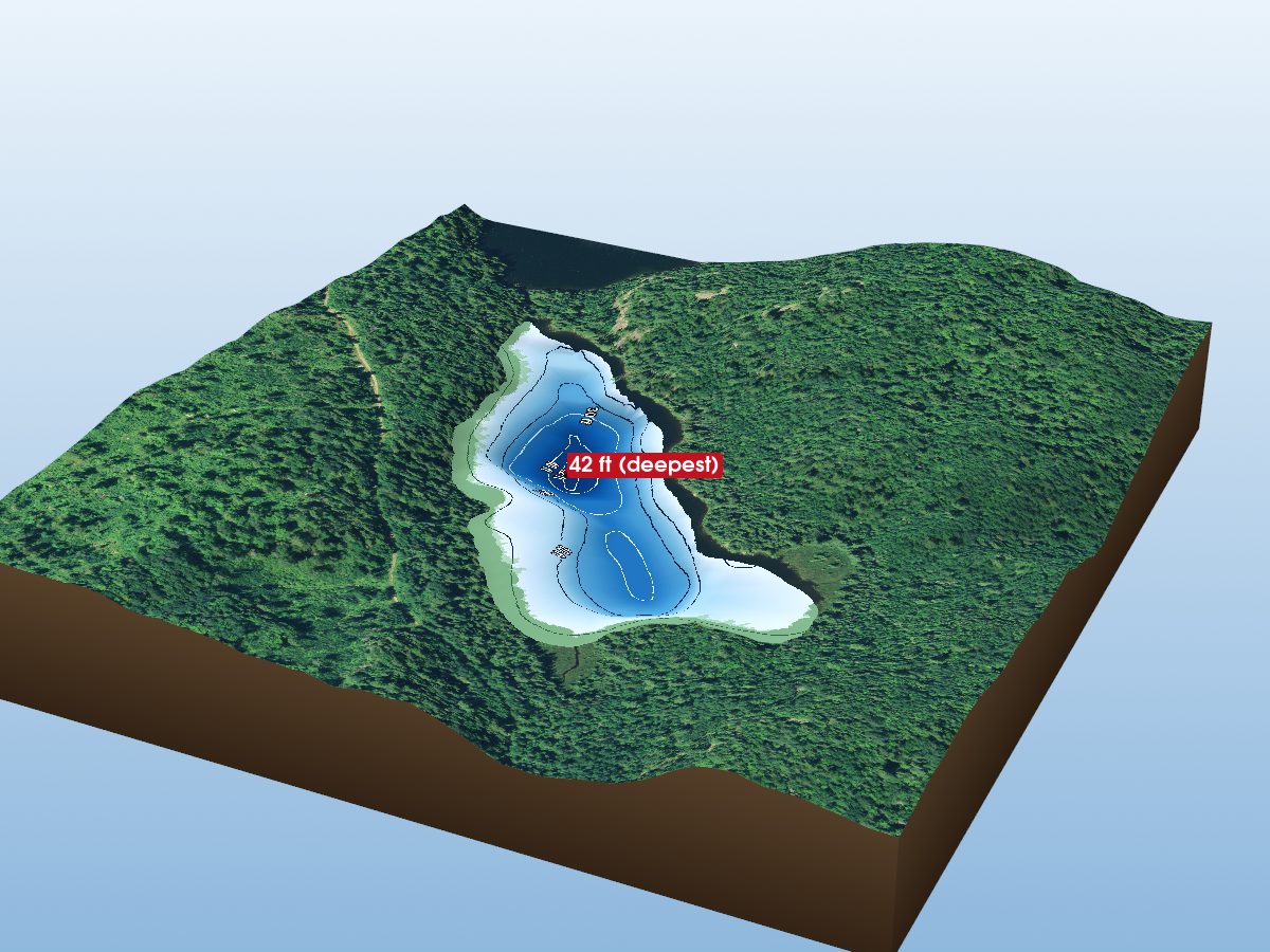 Depth map of Pour Lake