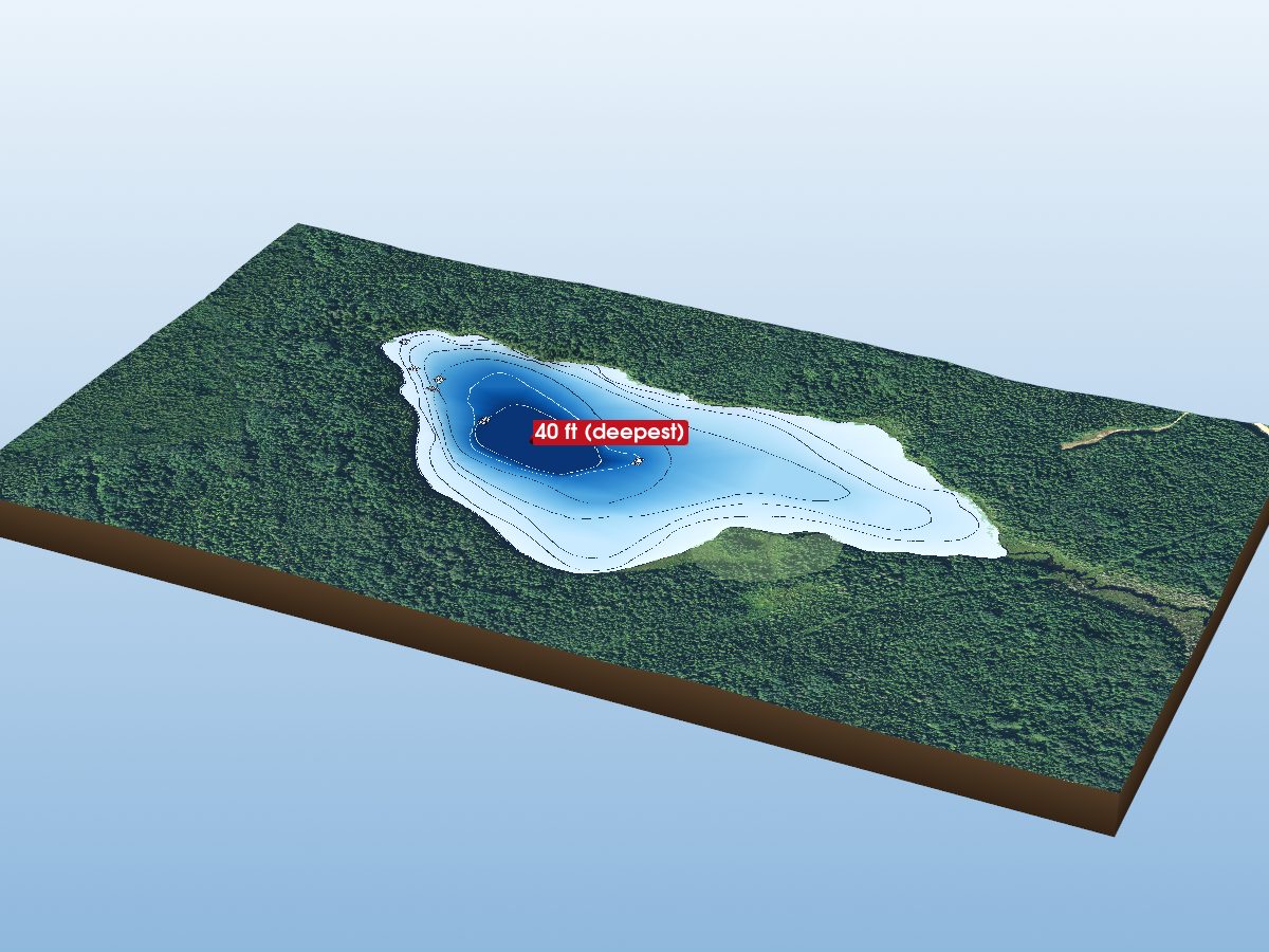 Depth map of Powell Lake