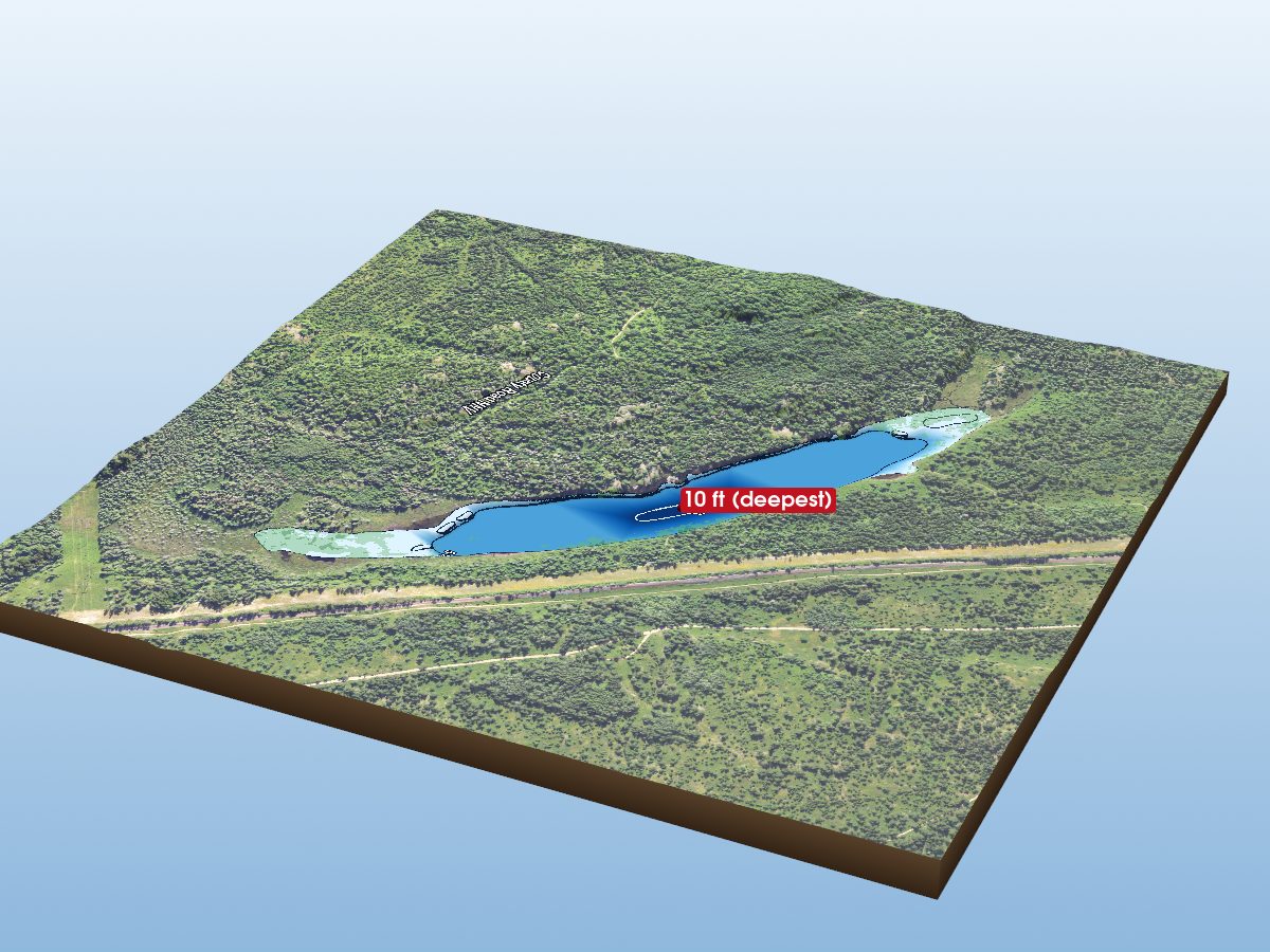 Depth map of Powell Lake