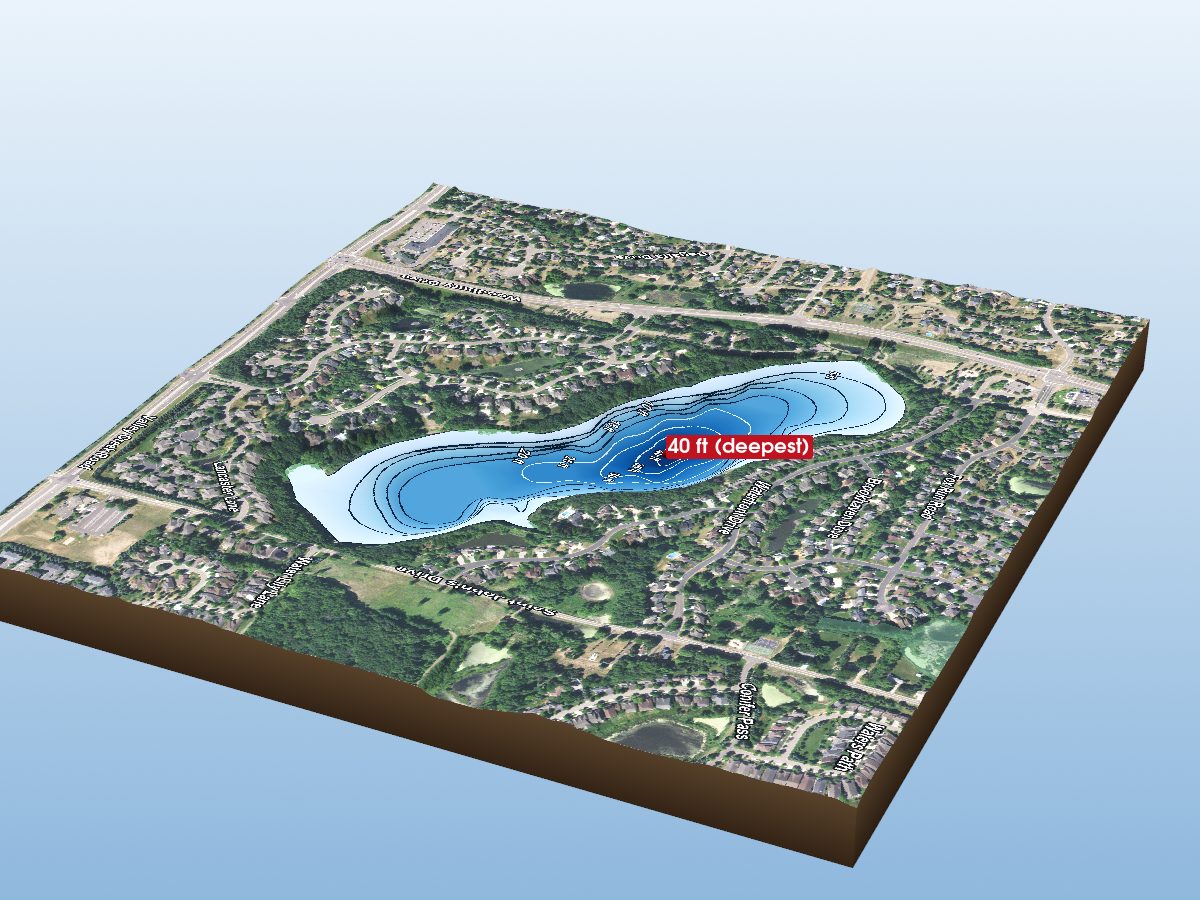 Depth map of Powers Lake