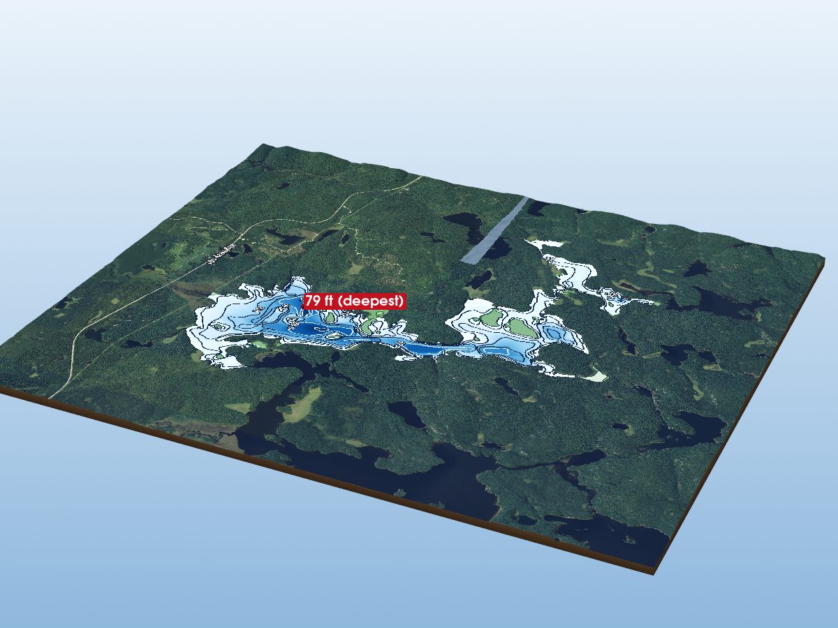 Depth map of Prairie Bee Lake
