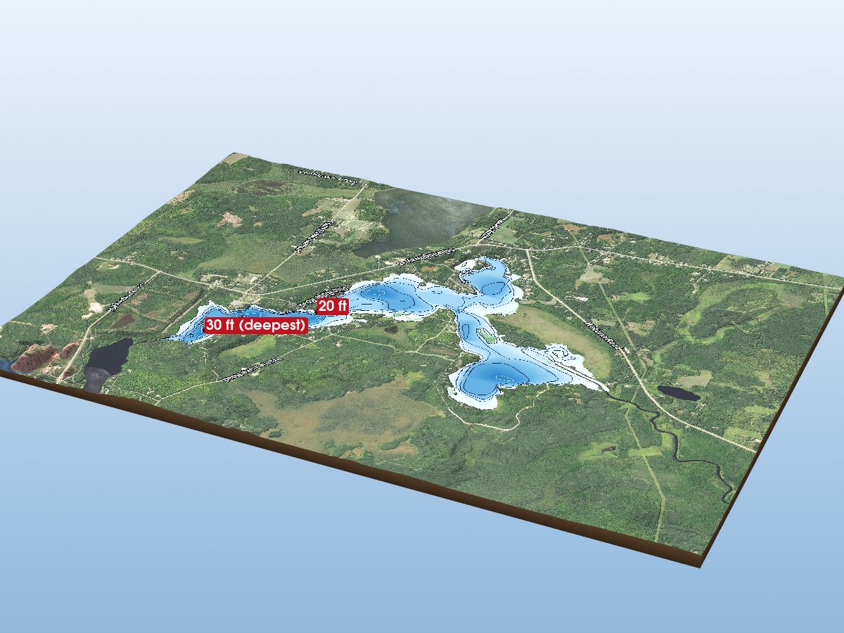 Depth map of Prairie Lake