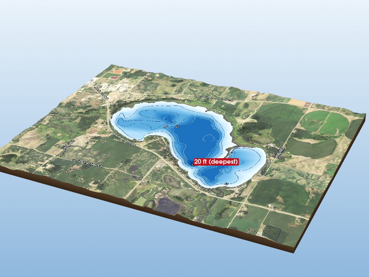 Depth map of Prairie Lake