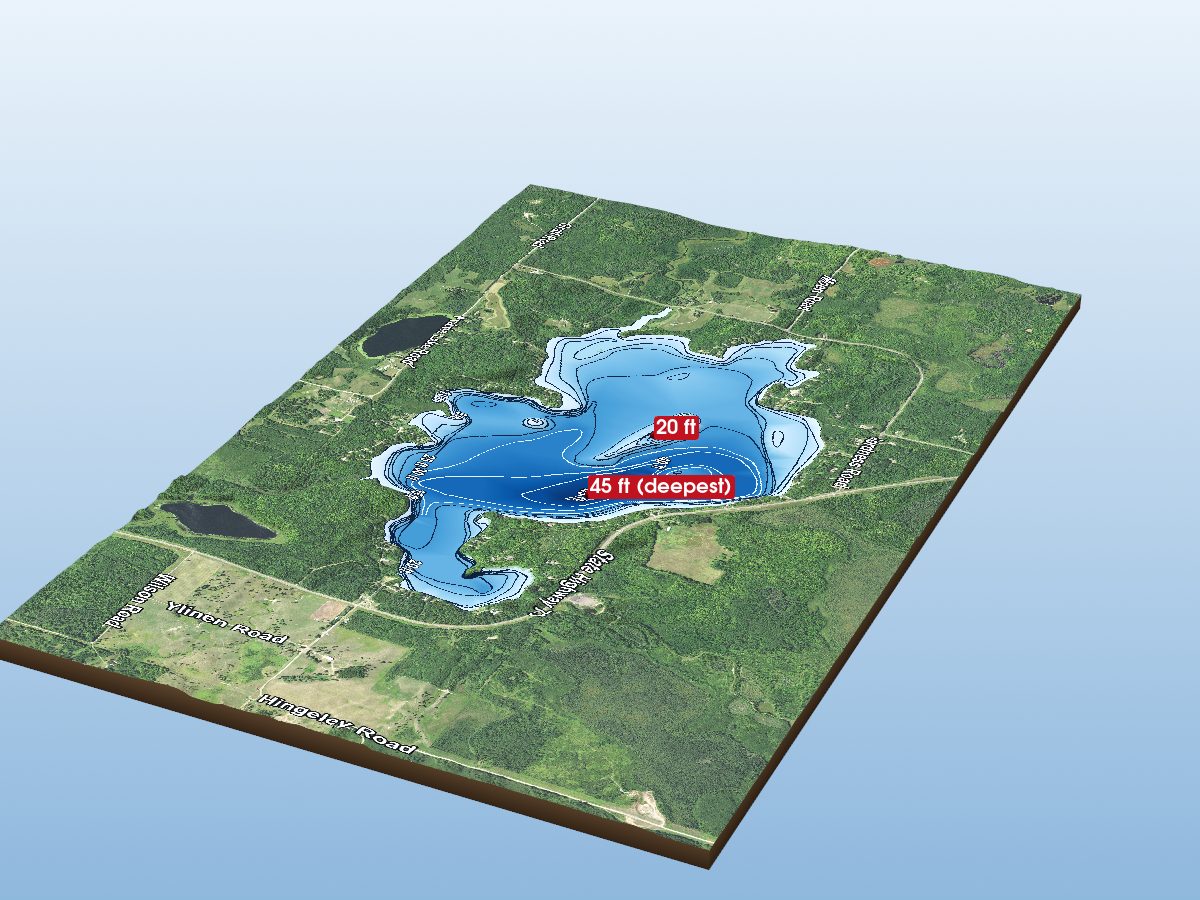 Depth map of Prairie Lake