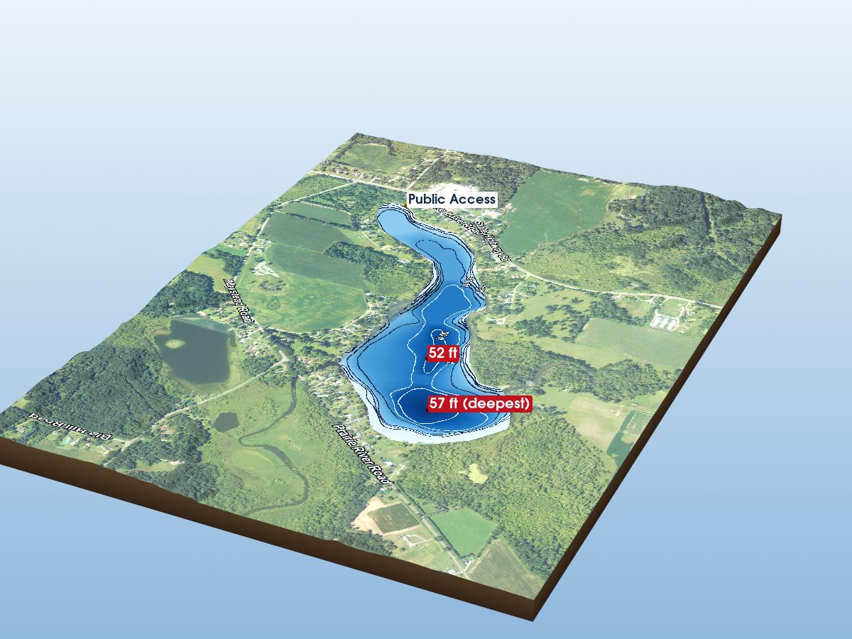 Depth map of Prairie River Lake