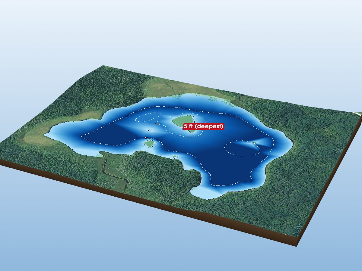 Depth map of Pratt Lake