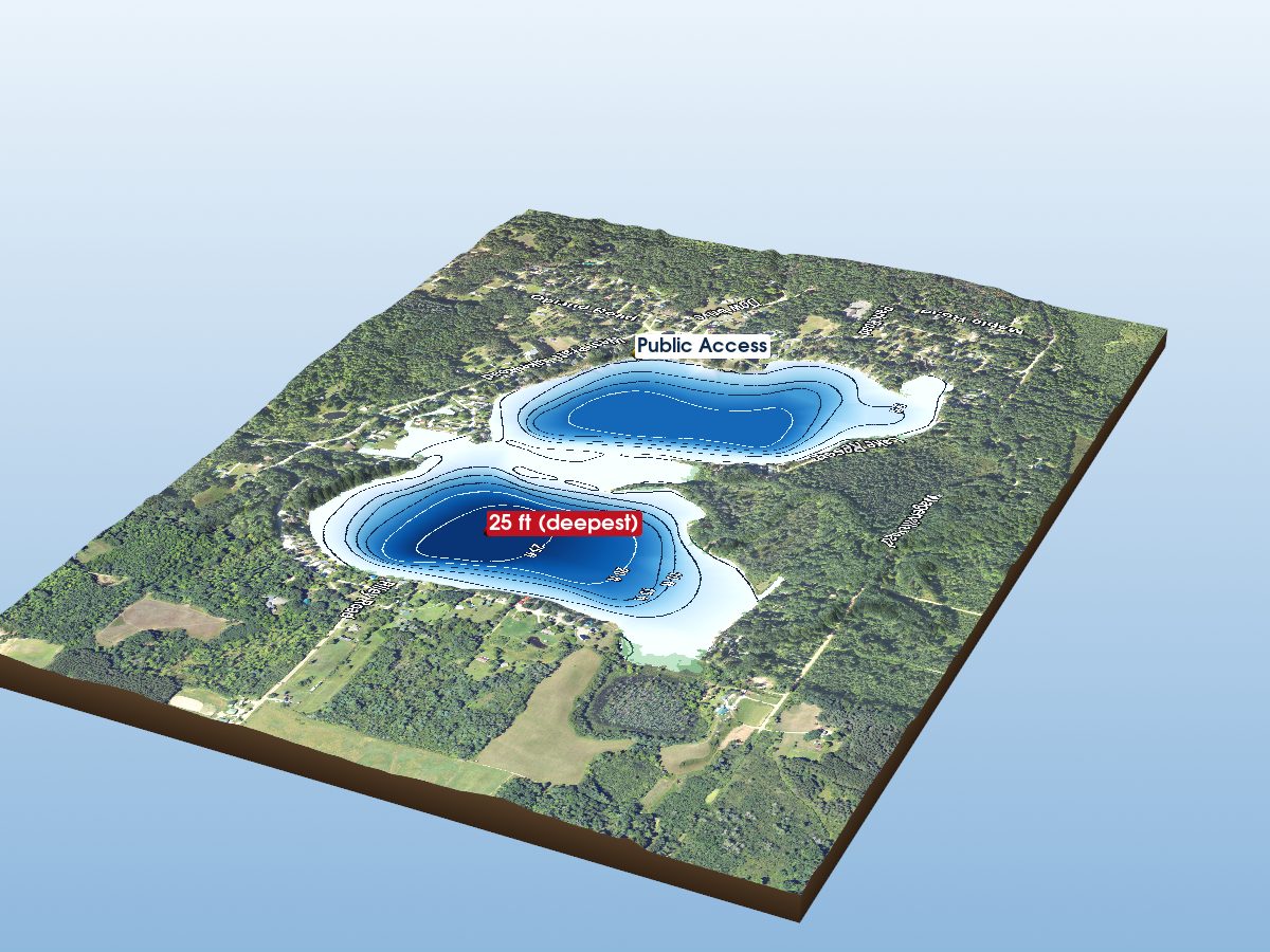 Depth map of Pratt Lake