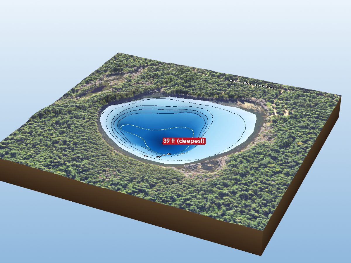 Depth map of Pratt Lake