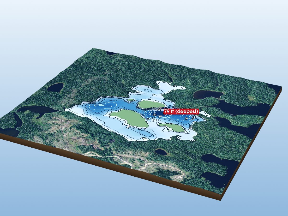 Depth map of Premier Lake