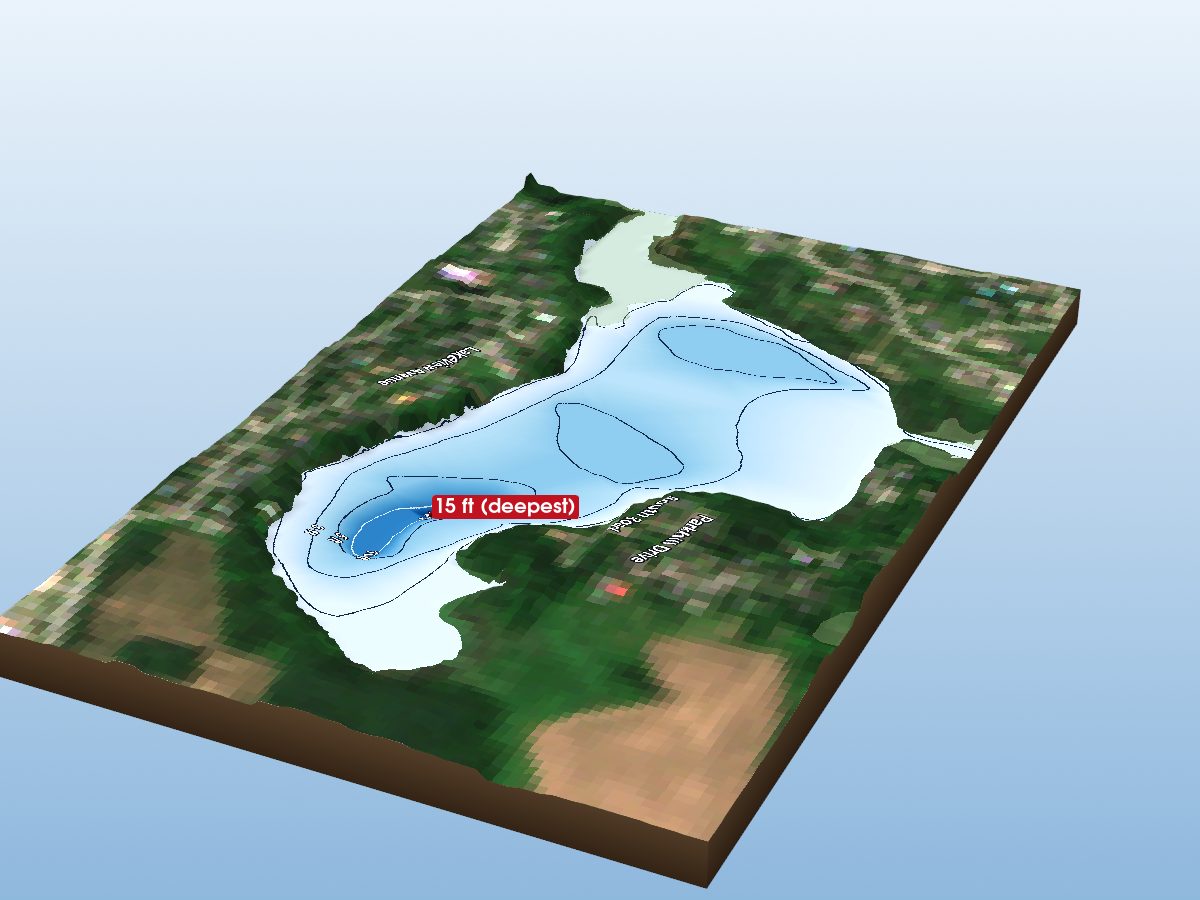 Depth map of Preston Lake