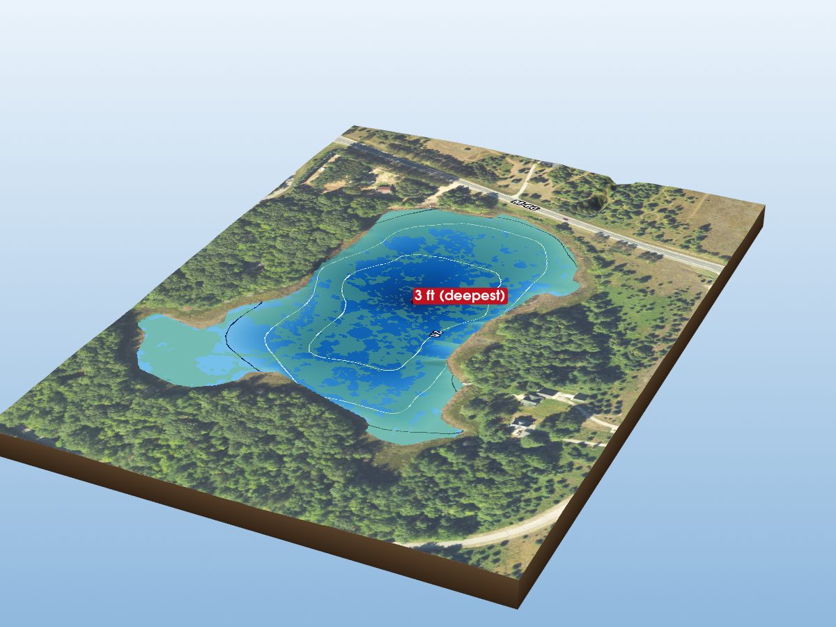Depth map of Price Lake