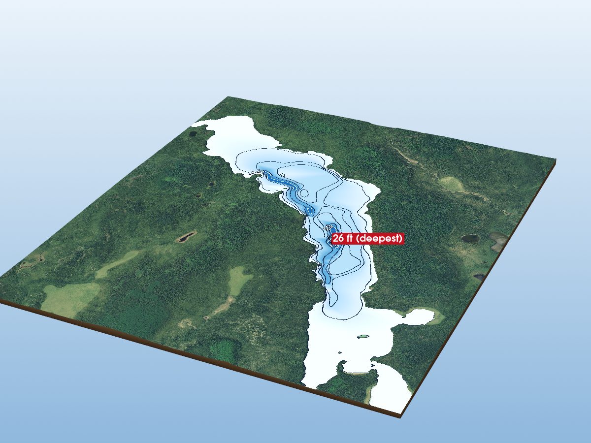 Depth map of Pringle Lake