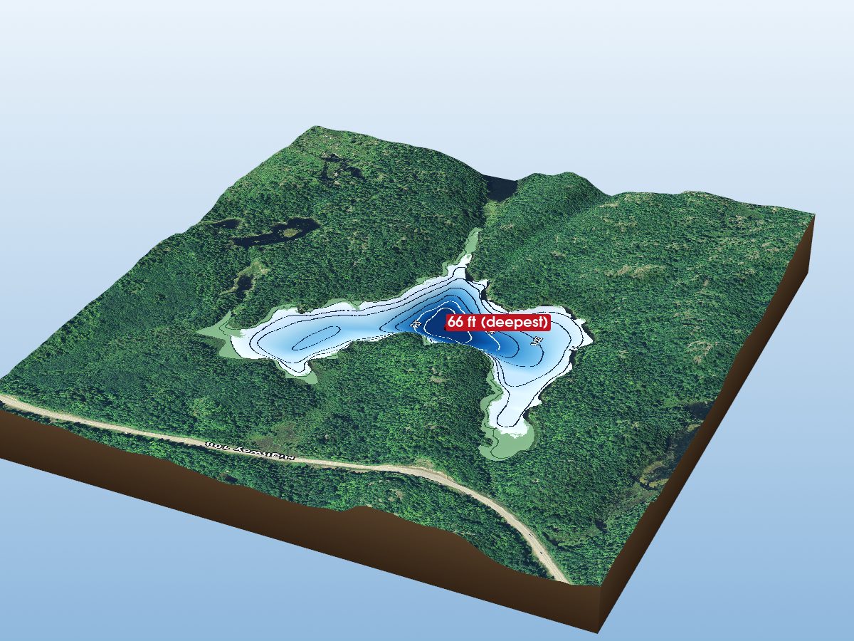 Depth map of Proctor Lake 3