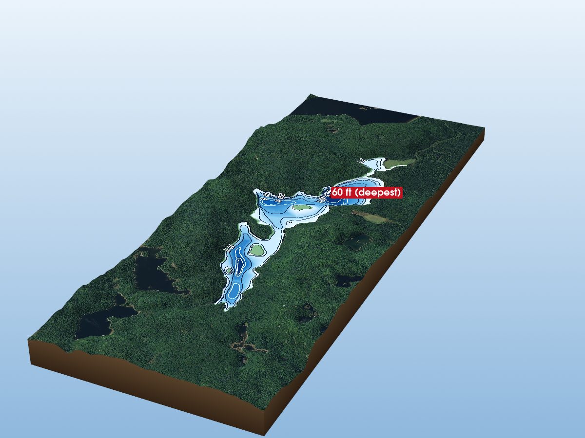 Depth map of Prune Lake