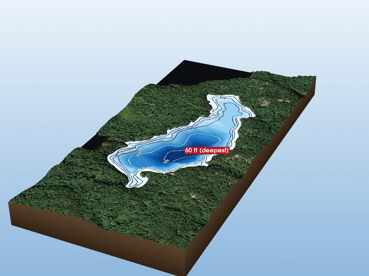 Depth map of Pulling Lake