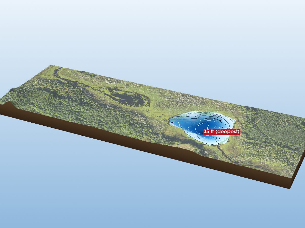 Depth map of Pup Lake