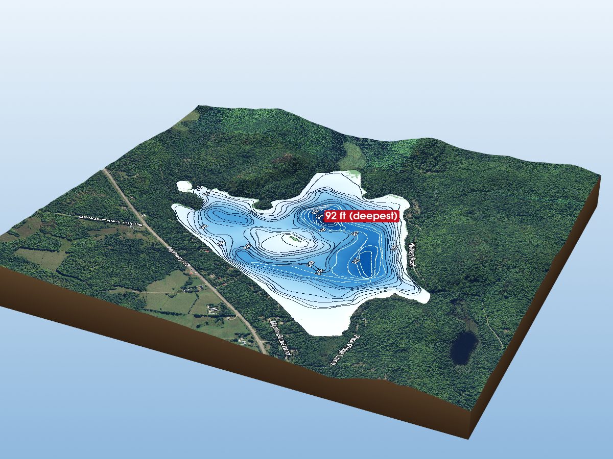 Depth map of Purdy Lake
