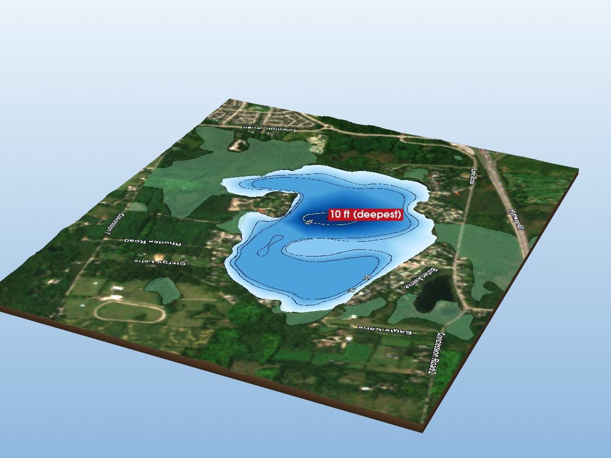 Depth map of Puslinch Lake
