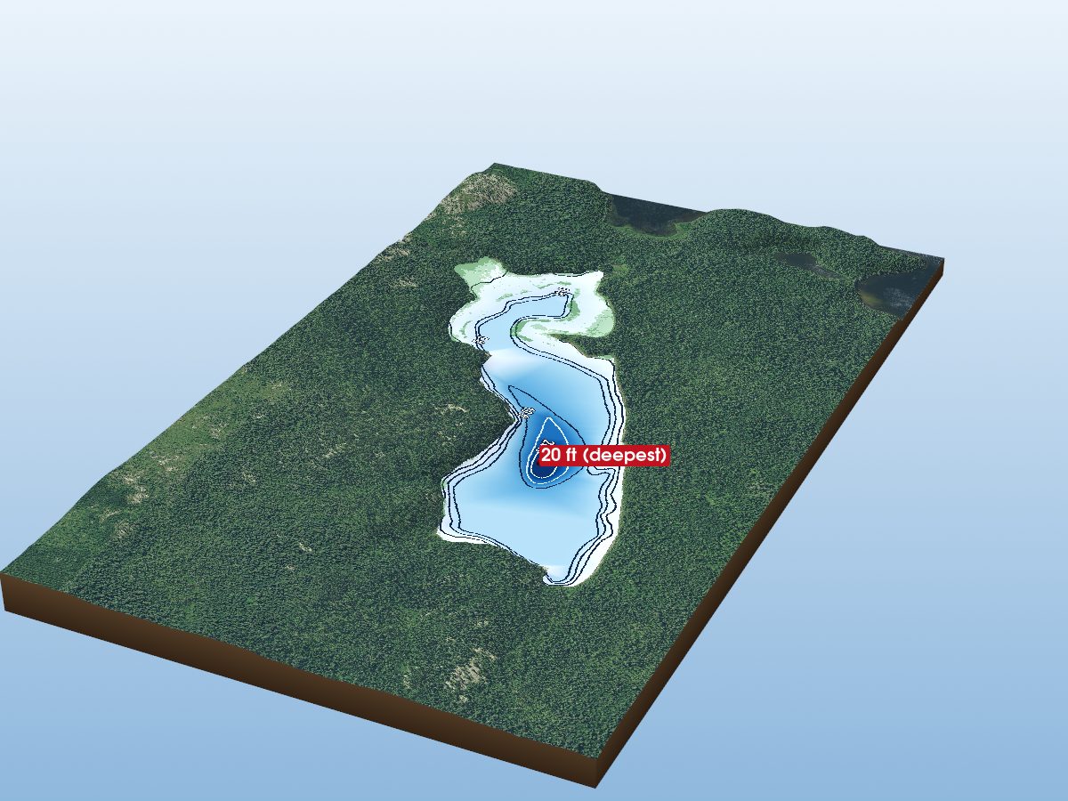 Depth map of Puzzle Lake
