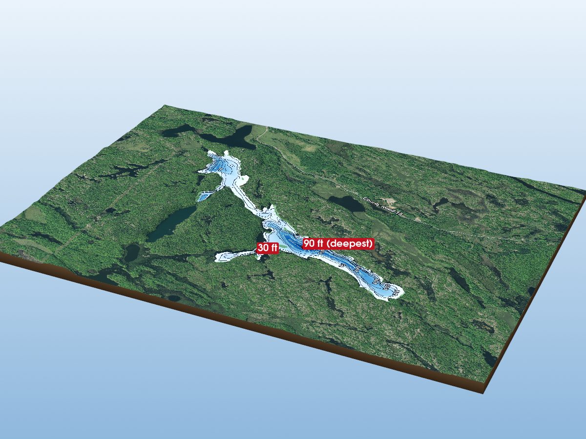 Depth map of Puzzle Lake