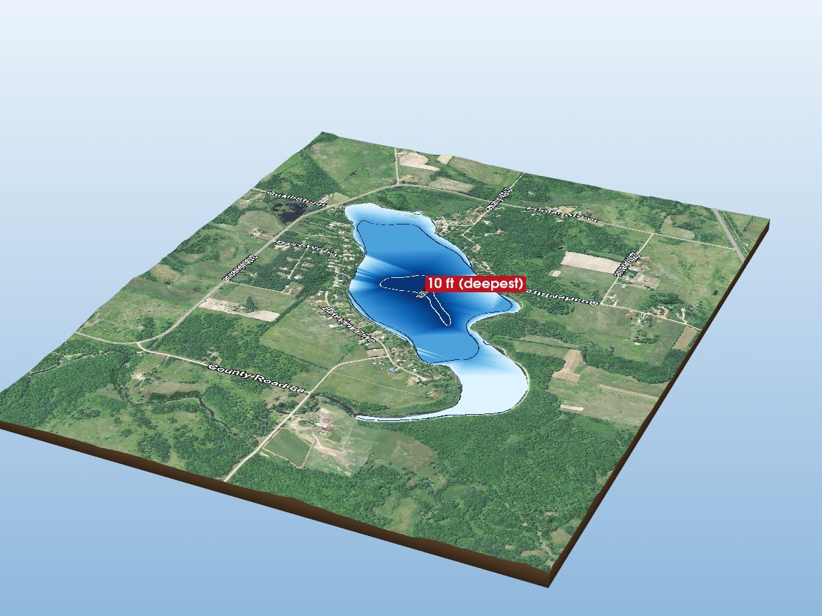 Depth map of Quamba Lake