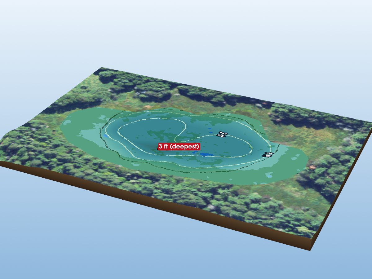 Depth map of Quantz Lake
