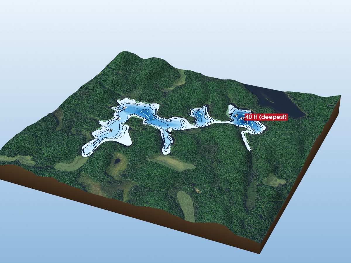 Depth map of Queer Lake