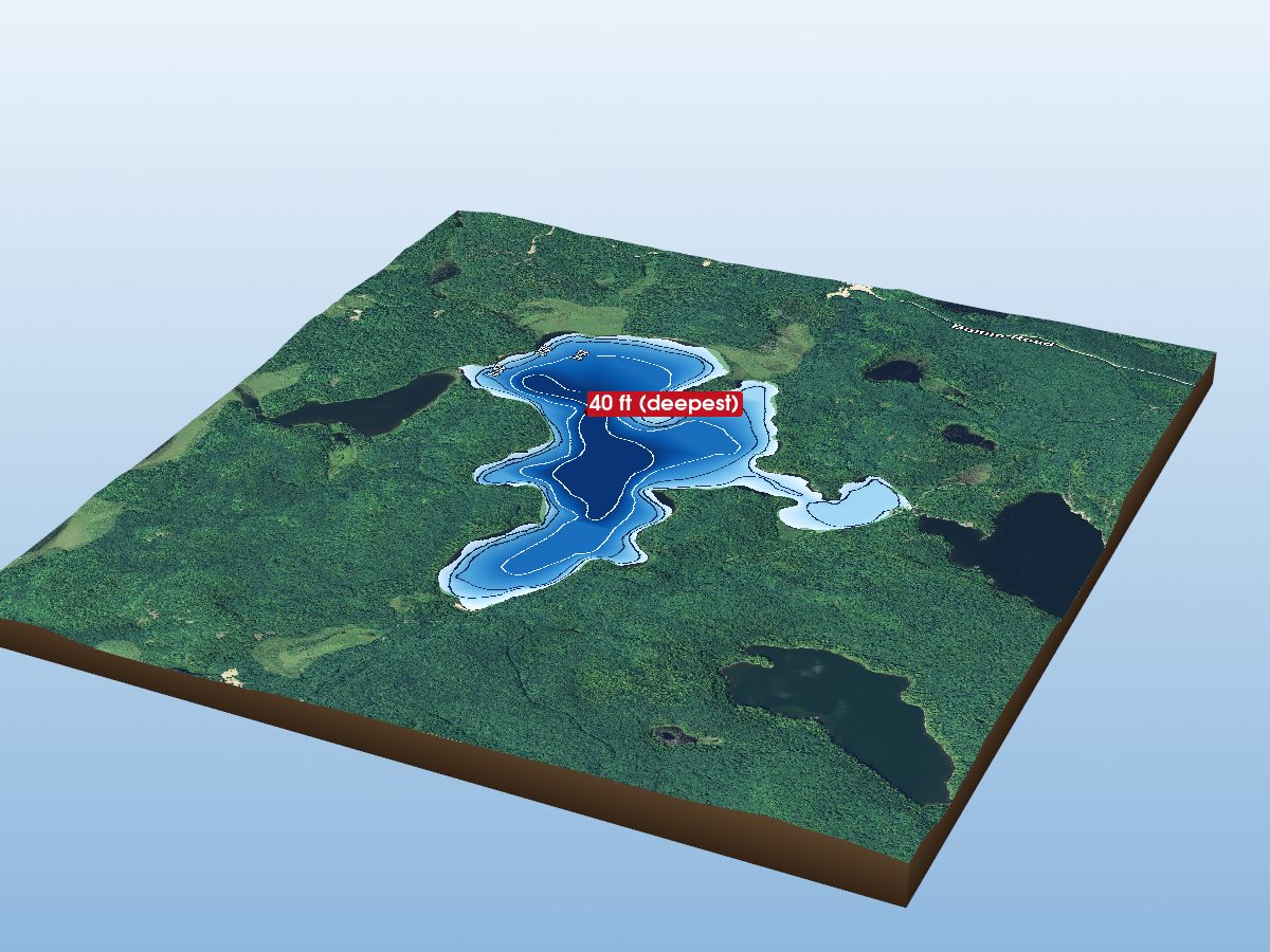 Depth map of Quimby Lake