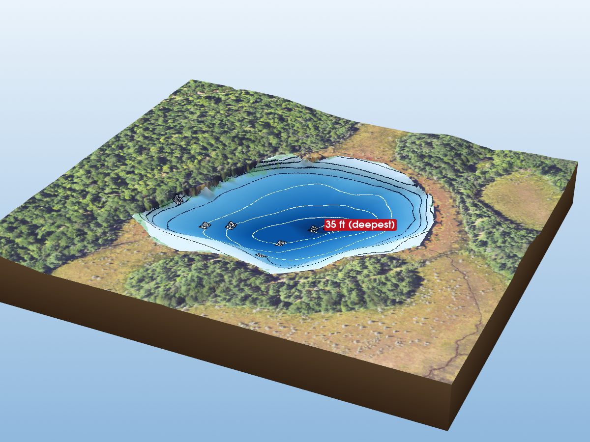 Depth map of Quinlan Lake