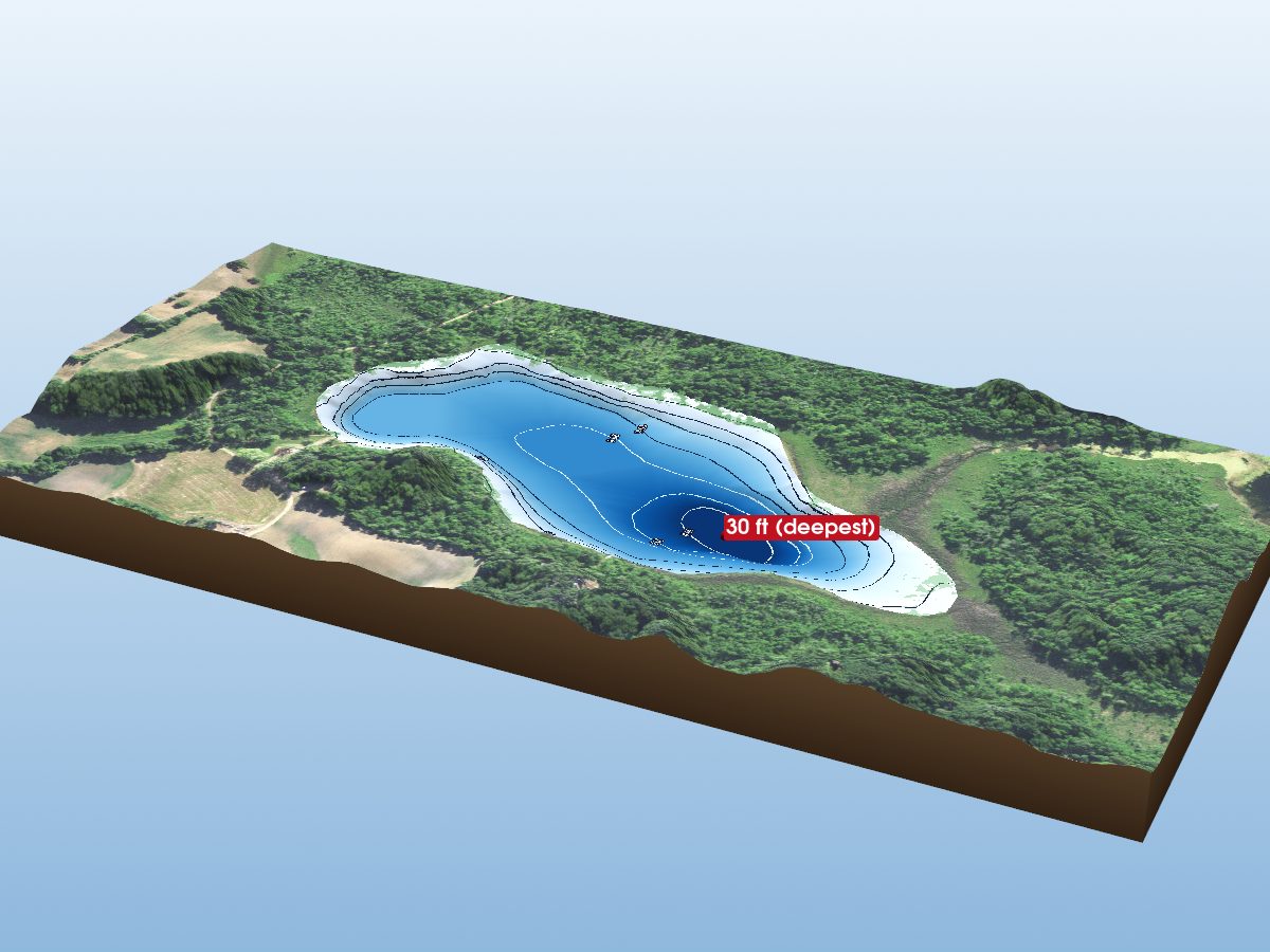 Depth map of Quinn Lake
