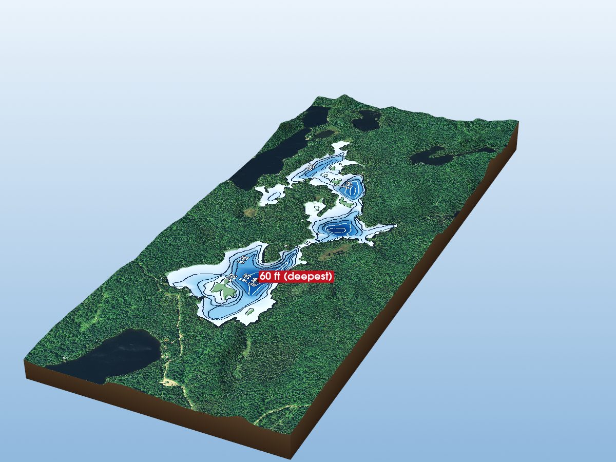 Depth map of Quintet Lakes
