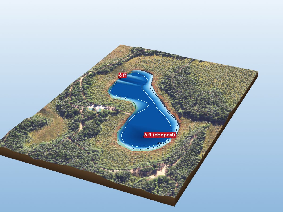 Depth map of Quintus Lake