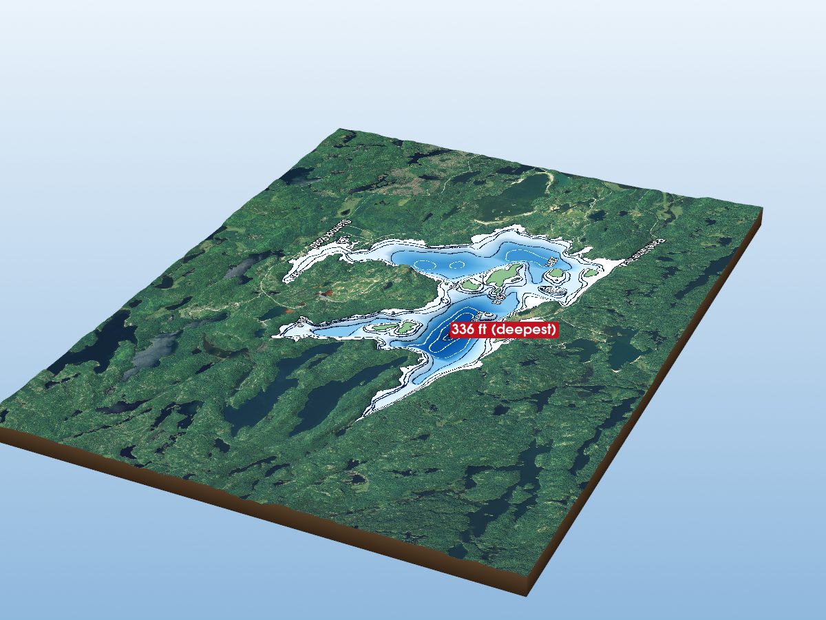 Depth map of Quirke Lake